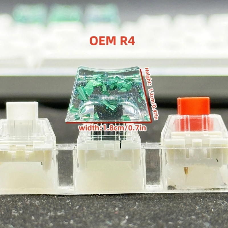 Keycap giấy bạc đầy màu sắc cho bàn phím cơ khí Đèn nền Keycap máy tính 25UB