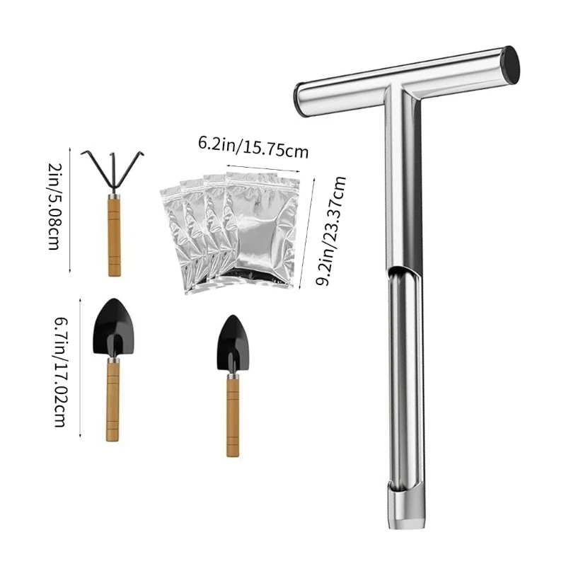 Sonda muestra suelo acero inoxidable, dispositivos sonda muestra para césped, granja y campo Golf, herramienta
