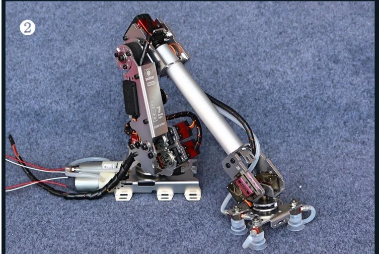 Kit de brazo robótico mecánico, manipulador de Metal de 7 DOF con servomotores de 20KG para Arduino, Kit de desmontaje DIY