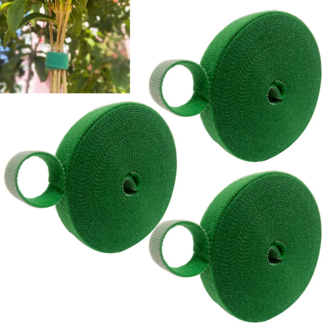 Reusable Nylon Plant Ties Green Garden Plant Bandage Self Adhesive Plant Fastener Tape for Plants Garden & Home - Detail 1