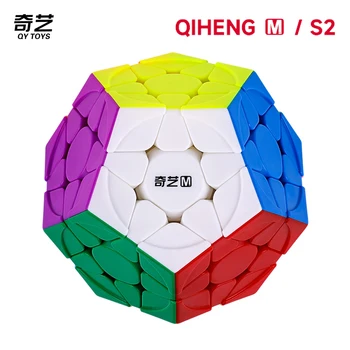QiYi Qiheng Megaminx Magic Cube 3x3 Dodecahedron ปริศนาความเร็วระดับมืออาชีพ 12 ใบหน้าของเล่นเด็กพิเศษ Speedcube Cubo Magico