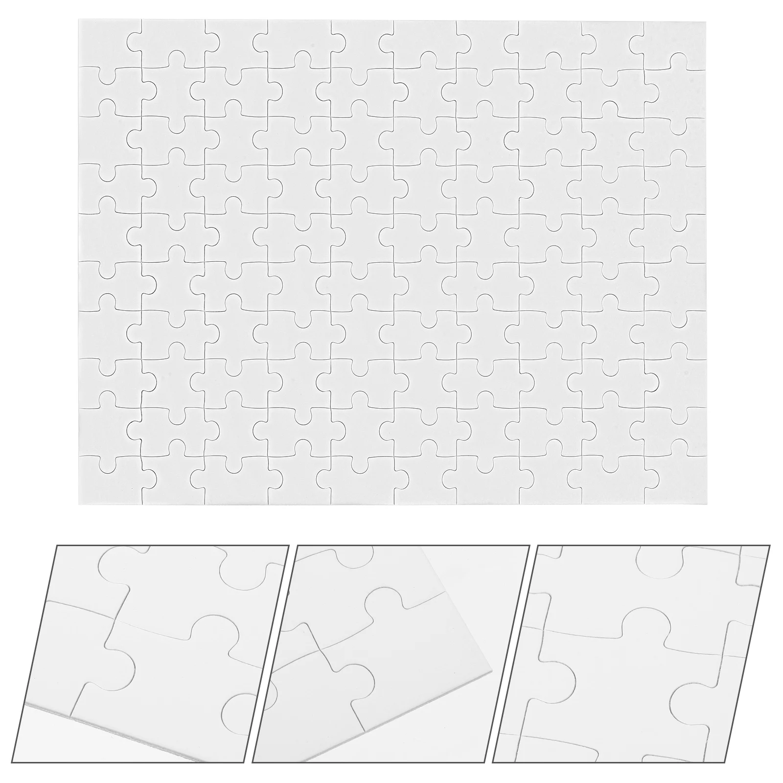 

15 Sheets Blank Puzzles DIY Puzzles Blank Puzzle Pieces Large Space Drawing Wooden Craft Supplies Safe Materials