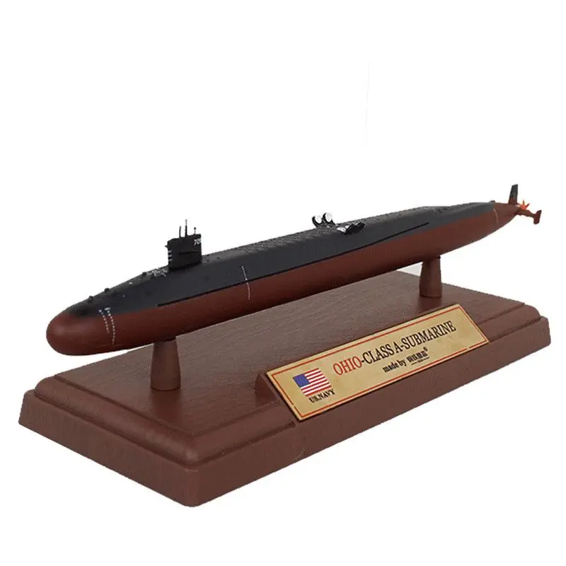 Modelo de Resina de Submarino Clase Ohio a Escala 1:700, Réplica de Buque Portamisiles Balísticos de la Marina de la Armada Estadounidense de Alto Detalle para Coleccionistas, Regalo, Decoración de Escritorio de Oficina