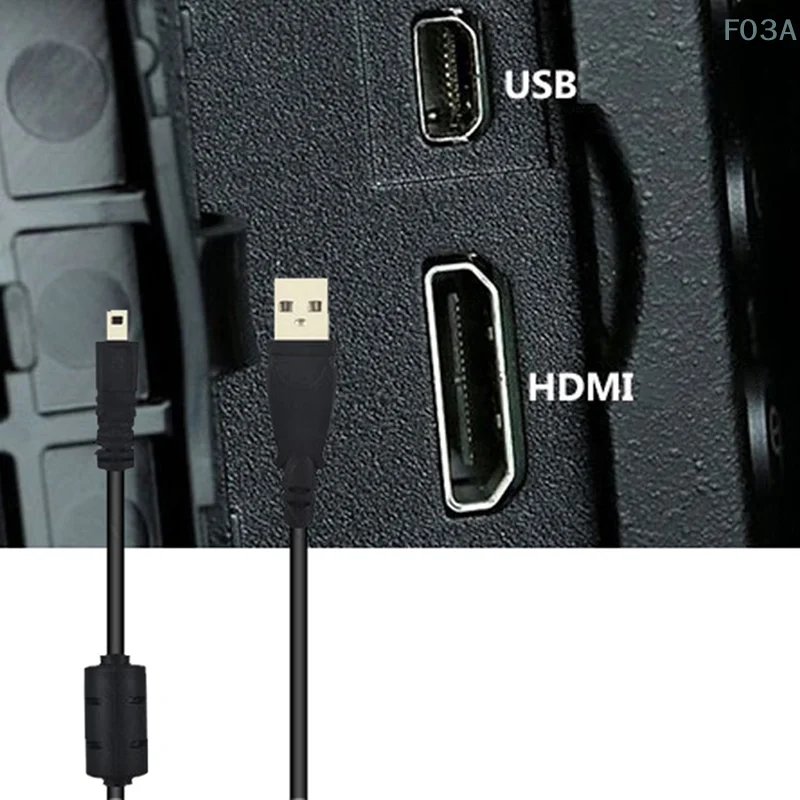 USB Data Cable Camera Data Pictures Video Sync Transfer Cables 8pin 150cm for Nikon Olympus Pentax Sanyo