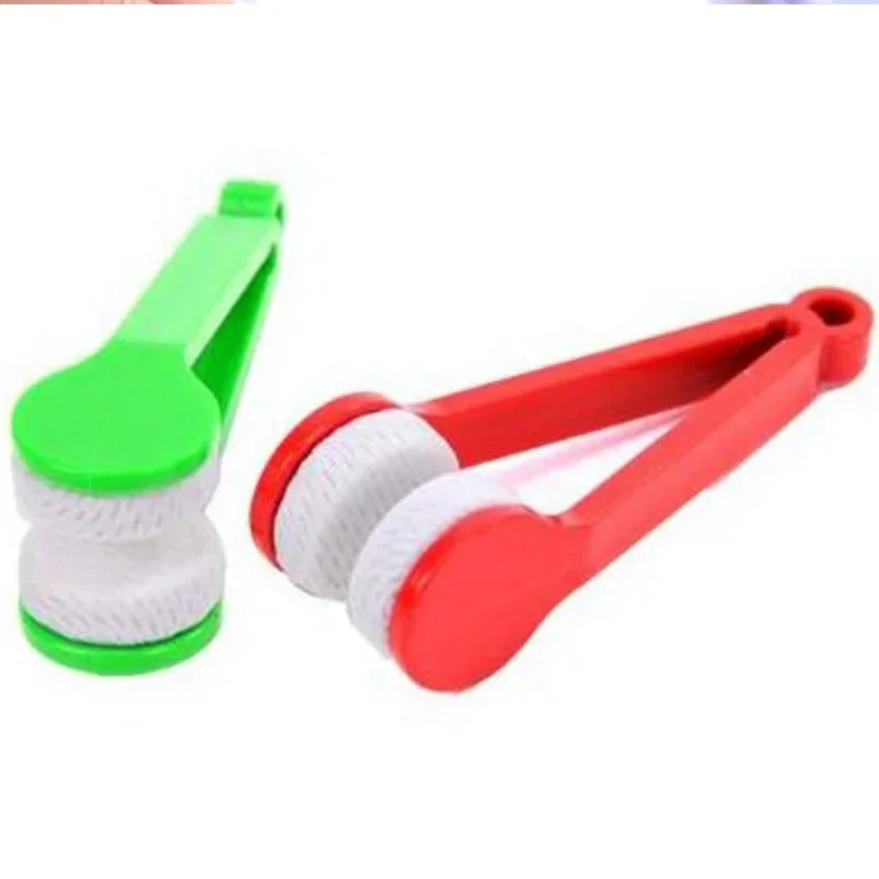 1/5Pcs Portable Glasses Brush Two-side Microfiber Spectacles Cleaner Glasses Cleaning Rub Cleaner Eyeglass Cleaner Brush Tools