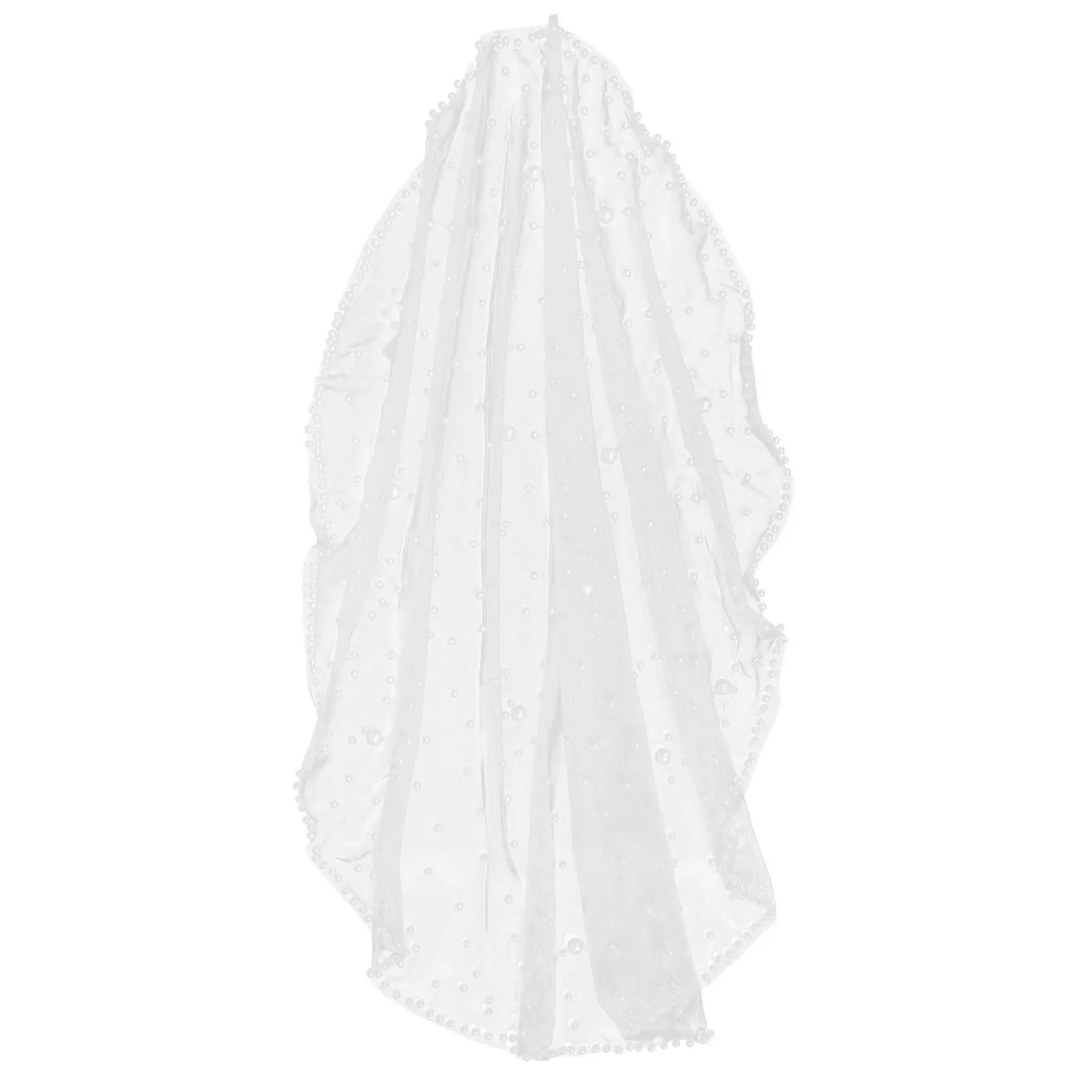 

Pearl Decorated Short Wedding Veil Korean Style Elegance Sophistication Bridal Portraits Photoshoots Versatile Accessory