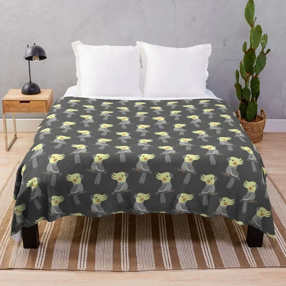 

Cute cockatiel Throw Blanket Lightweight Warm Blanket for Indoor Outdoor Use