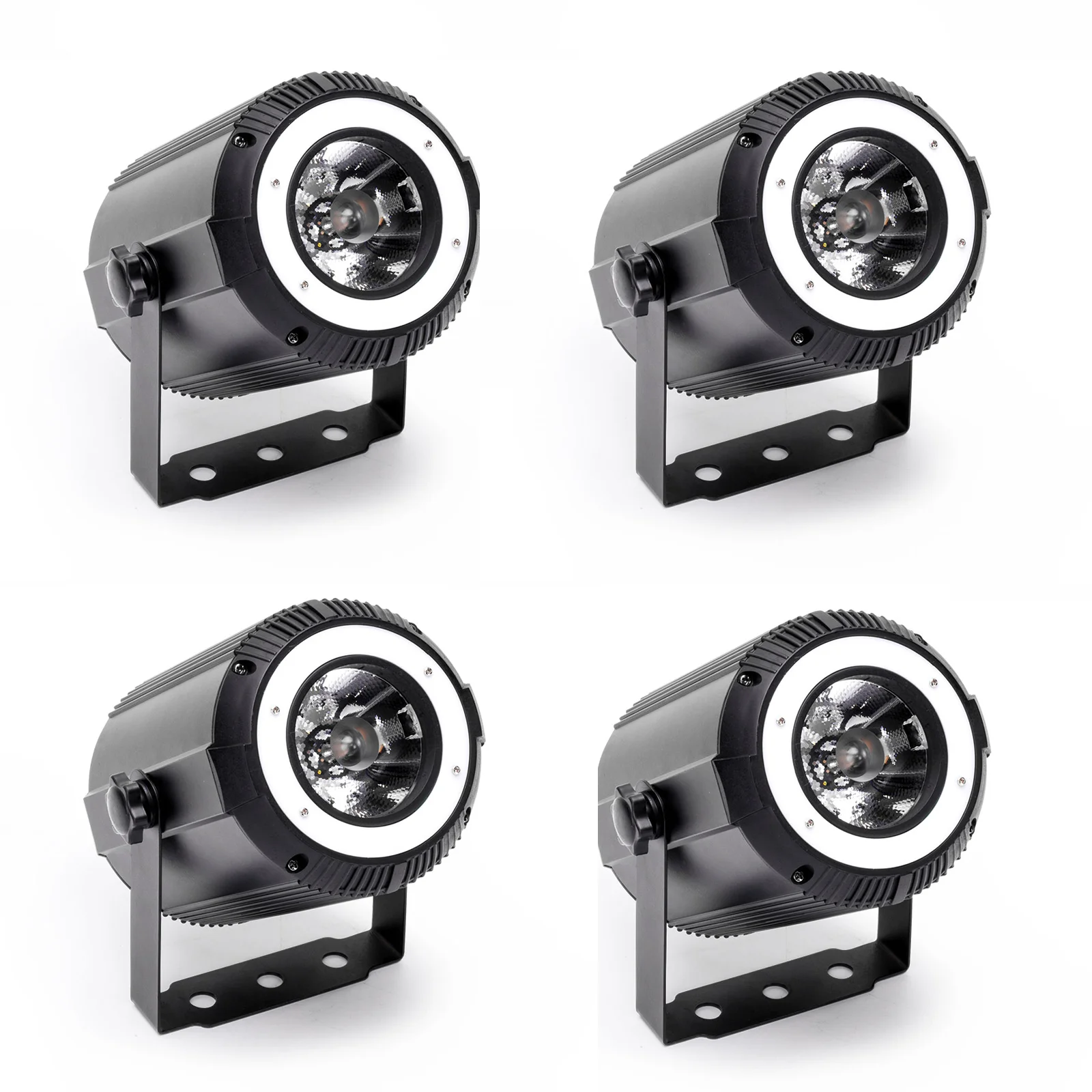 Yiflamefly 4 Stück 60W Par-Scheinwerfer RGBW LED Pinspot-Leuchten mit Linearer Dimmung DMX Bühnenbeleuchtung für Hochzeit Party Bar KTV Nachtclub