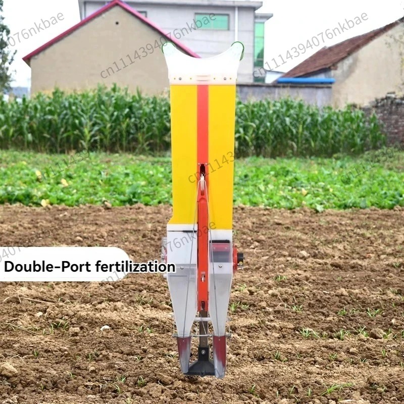 Manual Handheld Fertilizer Seeder All-in-one Applicator, Seed Drill Planter for Corn, Peanut and Soybean Planting