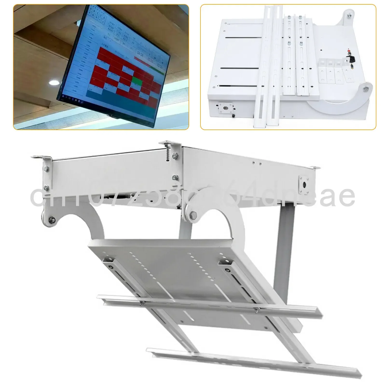 Ceiling Tv Mount Brackets Automatic Flip Down Motorized Tv 32-100 Inch Ceiling Lift Remote Control for Office Home Hotel Room