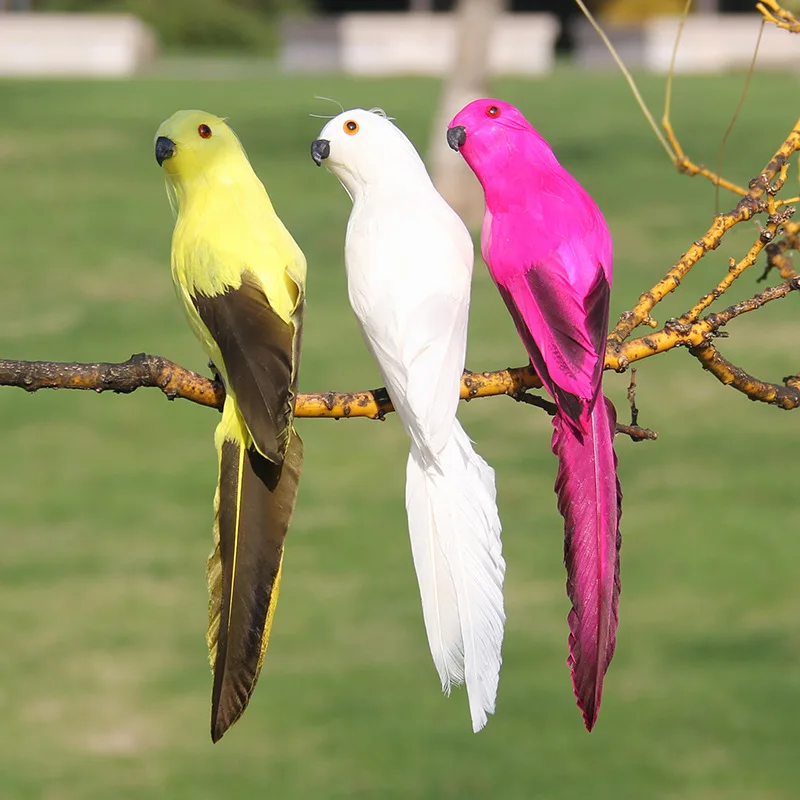 20cm Lifelike Cute Wild Animals Parrot Simulation Toys Soft 6 Doll Birthday Color Gifts Bird Children Kids Garden decoration