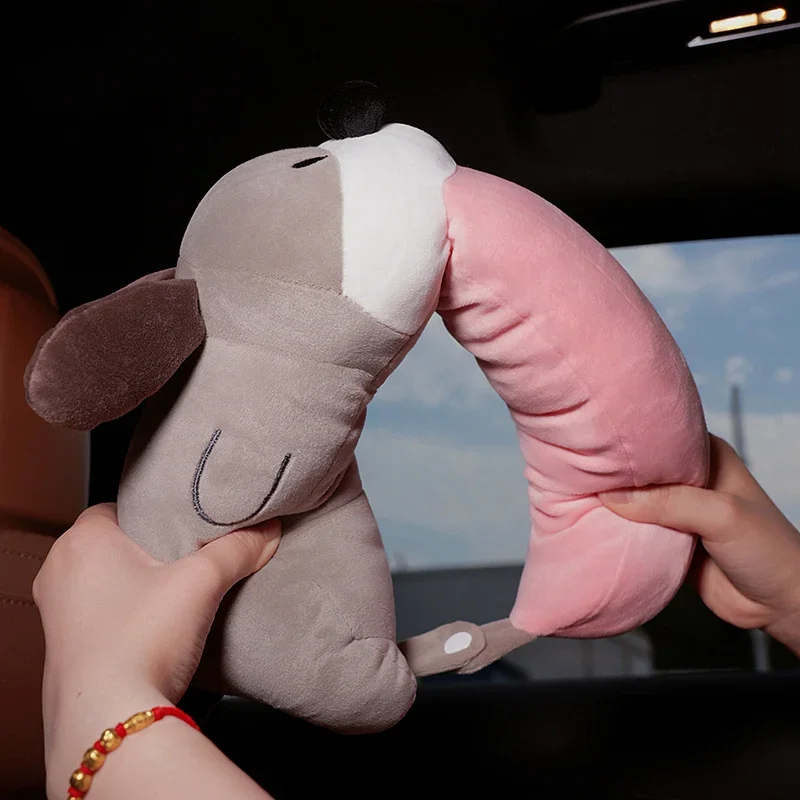 

Plush Filled Long Tongue Dog U-Shaped Pillow Doll Nap Neck Pillow Office Nap Artifact