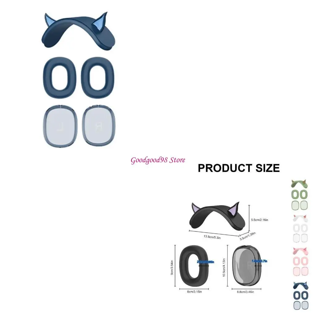 

Protective Silicone Case for Headphone, Ear Pad Headband Cover,Water Resistant W8EC