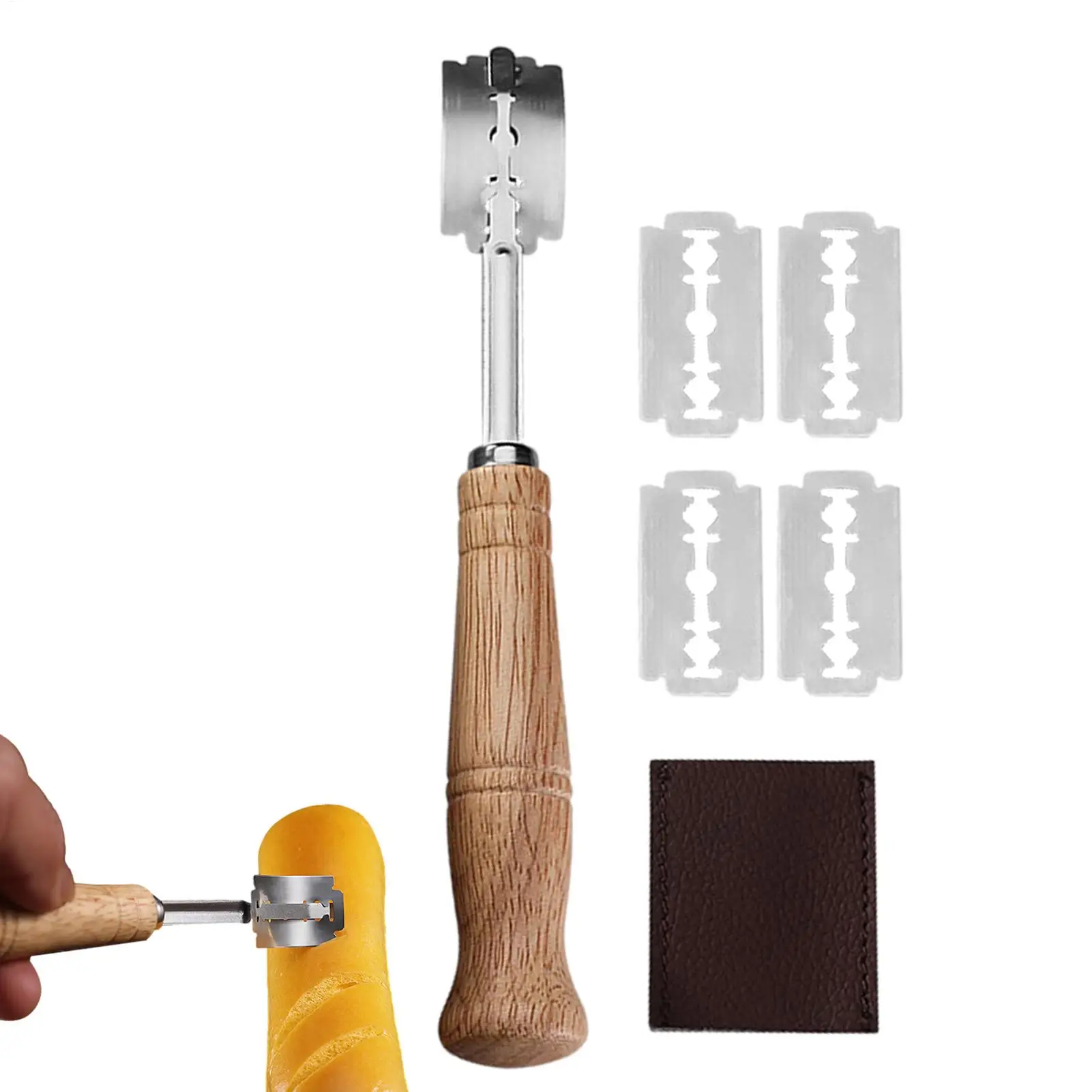 Stainless Steel Bread Lame Dough Scoring Tool Lame Slashing Tools Bread Scorer Tool With Replaceable Cutters Baking Cutting Tool