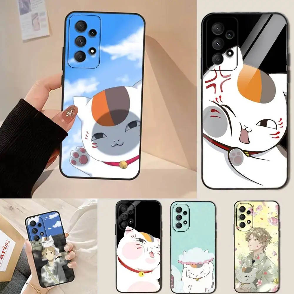

Natsume yuujinchou Nyanko Phone Case For Samsung Galaxy A13,A21s,A22,A31,A32,A52,A53,A71,A80,Soft Black Shell