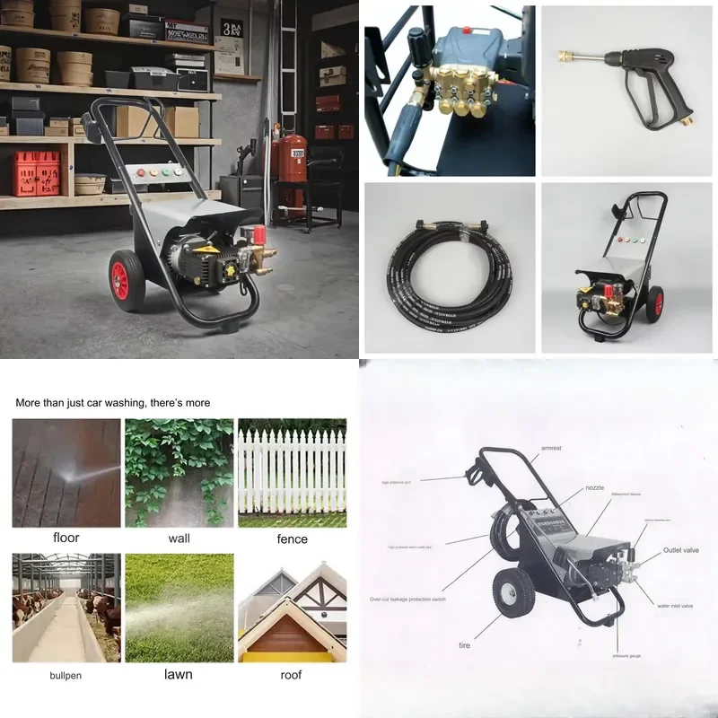 

High-Power 220v/380v Commercial Water Pump Washer Industrial Car Wash Manual Cleaning New Condition