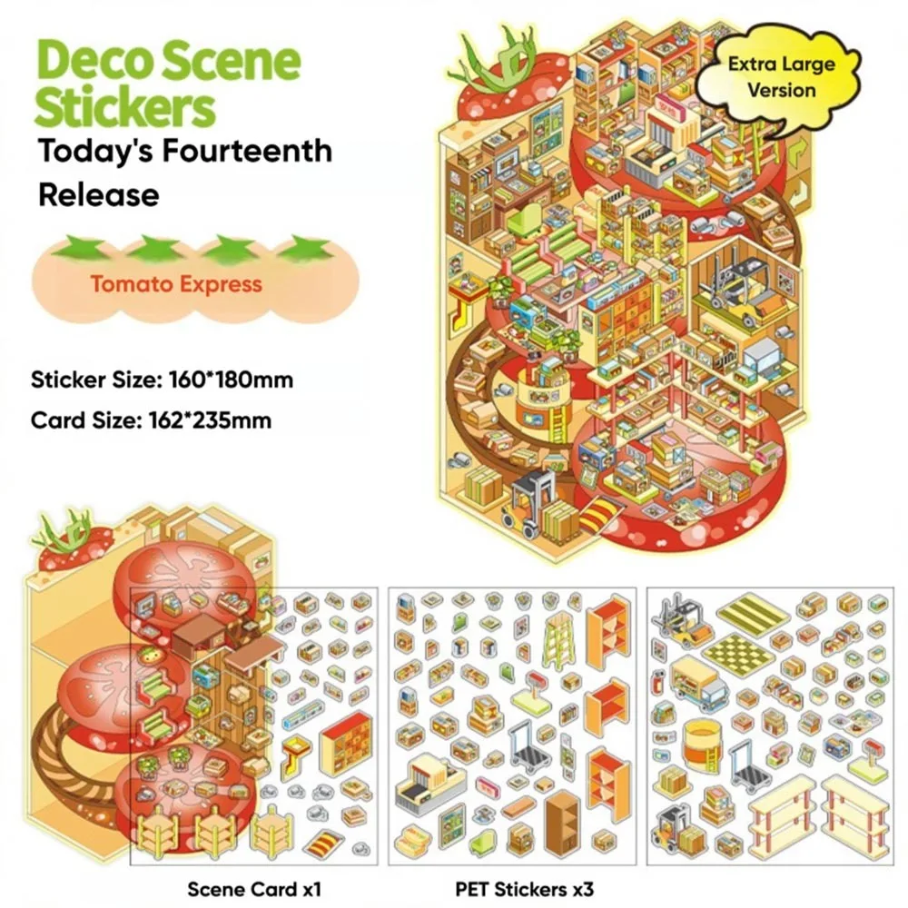 

Многоцветная 3D микропейзажная наклейка для домашних животных, большие размеры, сложенный материал, наклейки, аксессуары для самостоятельного изготовления, мультяшный узор