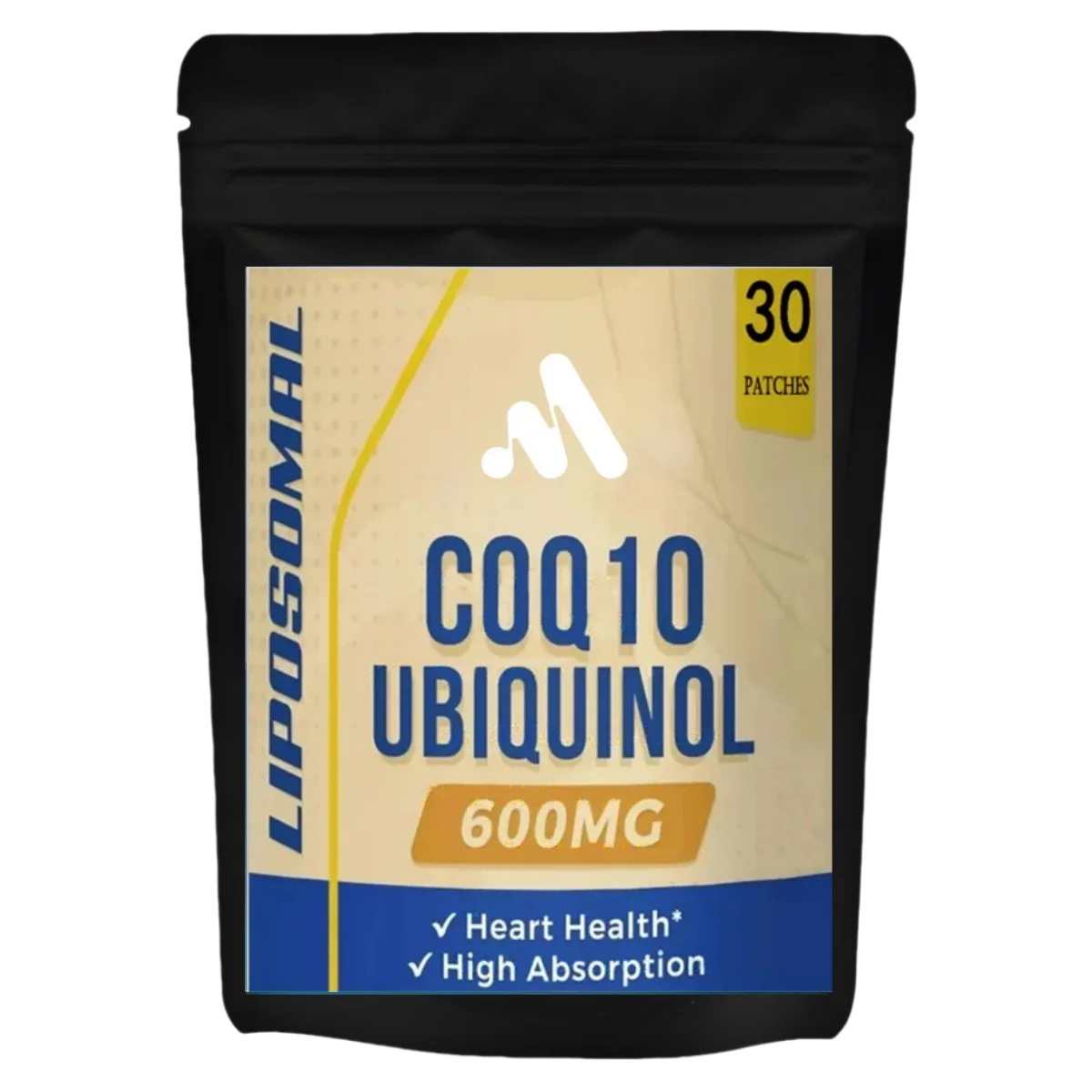 

30 Patches Coq10 Transdermal Patches With Q10 Pan Alcohol , Supports Heart, Brain, Immune System, Energy