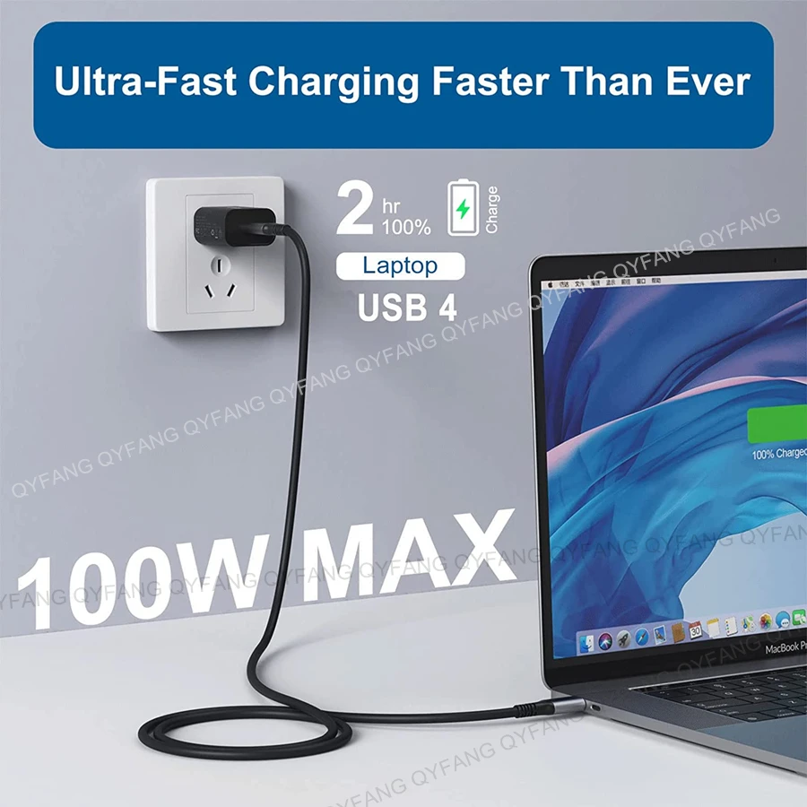 USB 4 Thunderbolt 3 40Gbps 10Gbps Cable Compatible Thunderbolt 4 Cable 5K@60Hz Data Transfer 100W Fast Charging for M1 Macbook