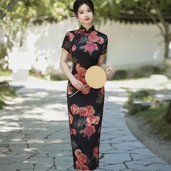 角色扮演服裝 舞台派對 旗袍 中國傳統服飾 民族風街頭服飾 復古女裝 復古服裝 8 最佳銷售 女式旗袍 - №4