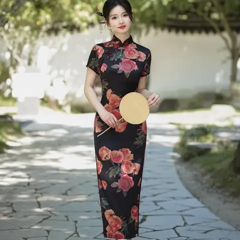 코스프레 의상 무대 파티 cheongsam 중국어 드레스 qipao 민족 스타일 streetwear 빈티지 여성 의류 빈티지 의류