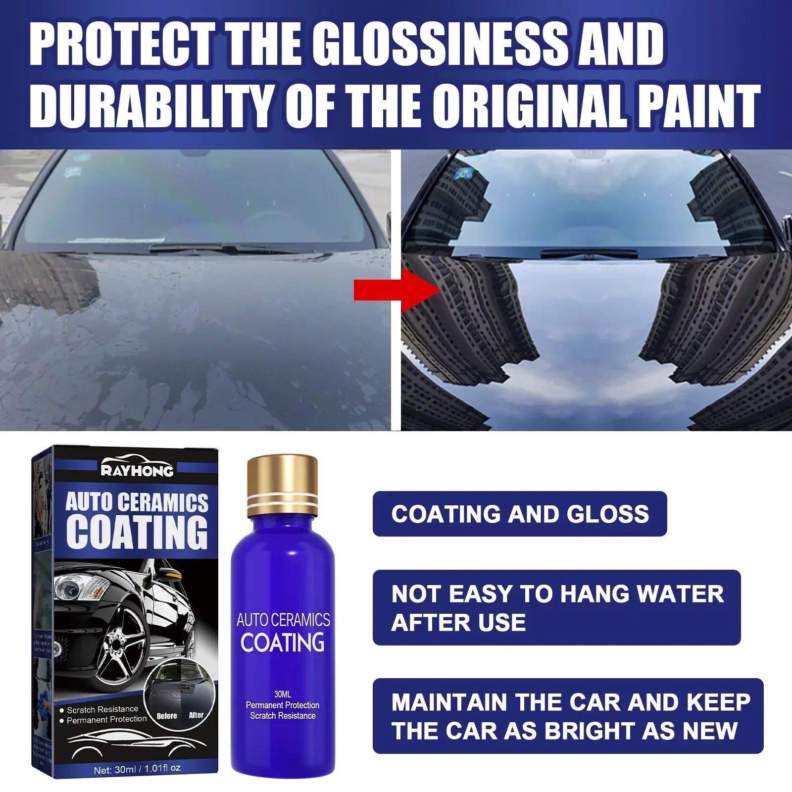 Coating Auto Liquid Ceramic Jacket Hydrophobic Liquid Set 30 ML Anti-Scratch Car Ceramic High Quality Hot Sale