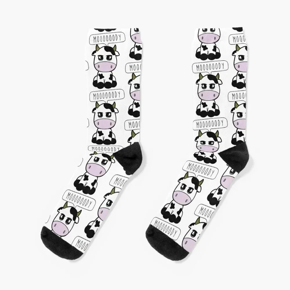 

Moody Cow (Moooody) Socks Non-slip floor New year's Climbing Mens Socks Women's