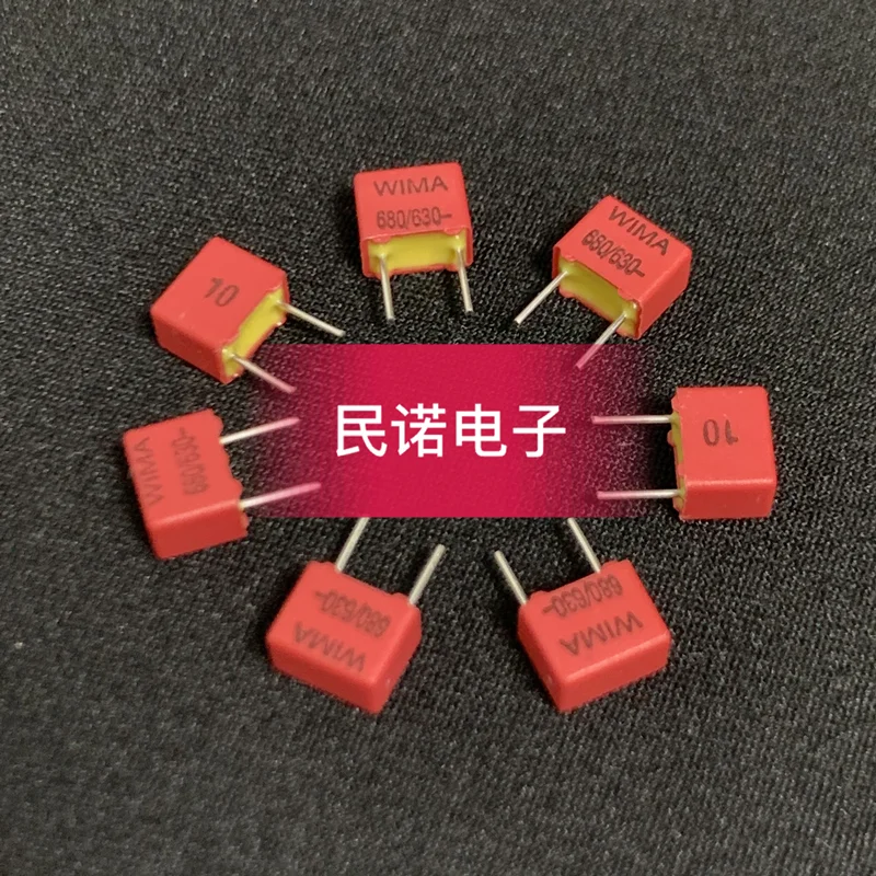 5/10/50pcs German WIMA Film Capacitor FKP2 680PF 630V 681 630v 0.00068UF Pitch 5mm Audio passive capacitor
