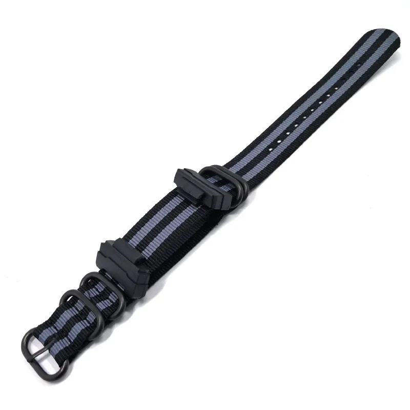 البقرة حلقة مشبك حزام النايلون ل كاسيو G-صدمة GSHOCK GA100 GA400 DW5600 M5610 محول المطاط موصل 16 مللي متر استبدال الحزام