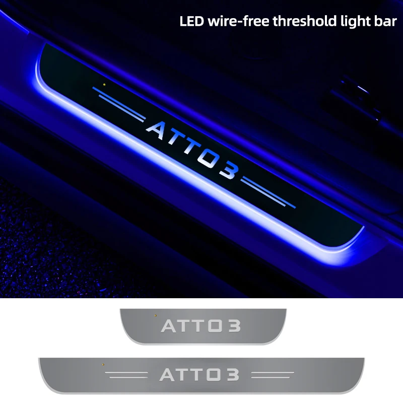 

For BYD ATTO 3 YUAN Plus Custom Fashion Wireless LED Car Step Light Threshold Passage Welcome Light Car Threshold Light