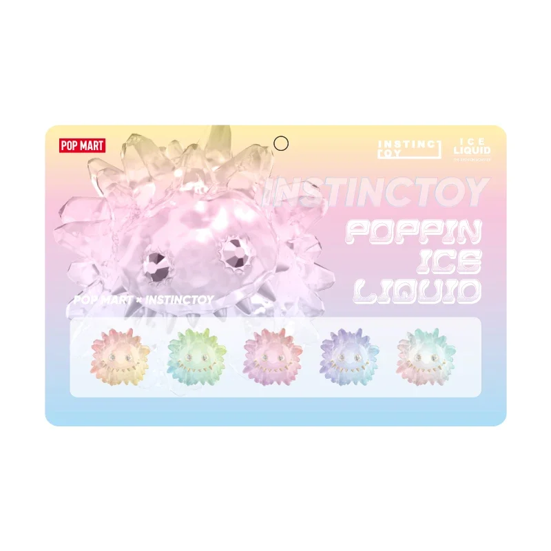 POP MART Instinctoy Poppin Ice Liquid Anime Action Figure Guess Bag Ornamento Figurine Decorazioni per la casa Bambole da tavolo Modello Regalo per ragazze