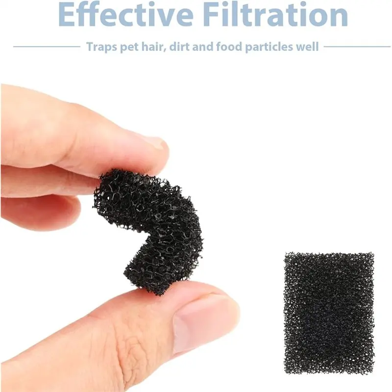 AT05-Pet Water Fountain Replacement Filter Sponge 40 Pcs For Cat Drinking Water Fountain Replace Foam Pet Supplies Kitty