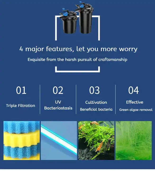 TLF الشركة المصنعة للأصل التجاري عالية الجودة مضخة تصفية البركة معالجة المياه طبل الأسماك بركة كوي مضخة حيوية Prsure تصفية Sys