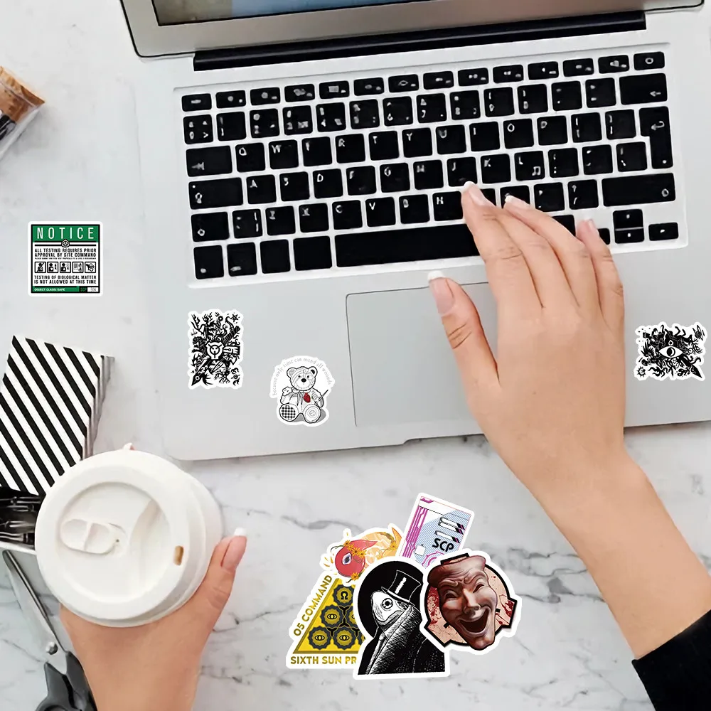 ​ مجموعة ملصقات فتحة SCP مكونة من 60 ورقة - شارات غامضة قابلة للإزالة للمخططين والحرف اليدوية (وثيقة مصممة) (متجر عوالم الرسوم المتحركة)