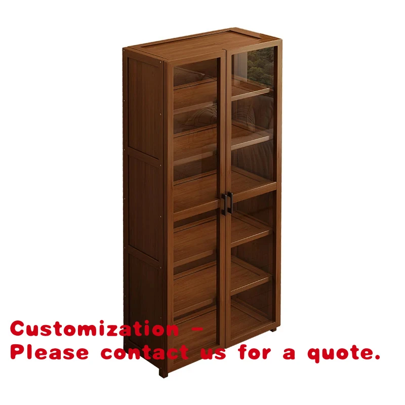 custom.Factory Direct Modern Wooden Storage Dust-proof Glass Door Display Cabinet Large Capacity Freestanding Living Room B
