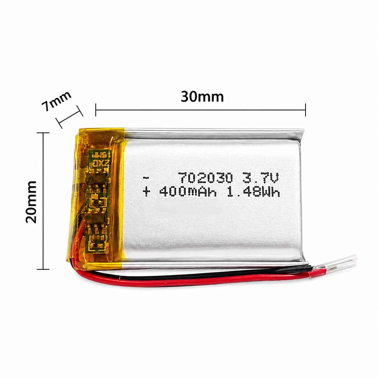 High Quality 3.7V 702030 400mAh Lithium Polymer Rechargeable Battery for DIY GPS PSP DVR Remote Control Drone Beauty Instrument
