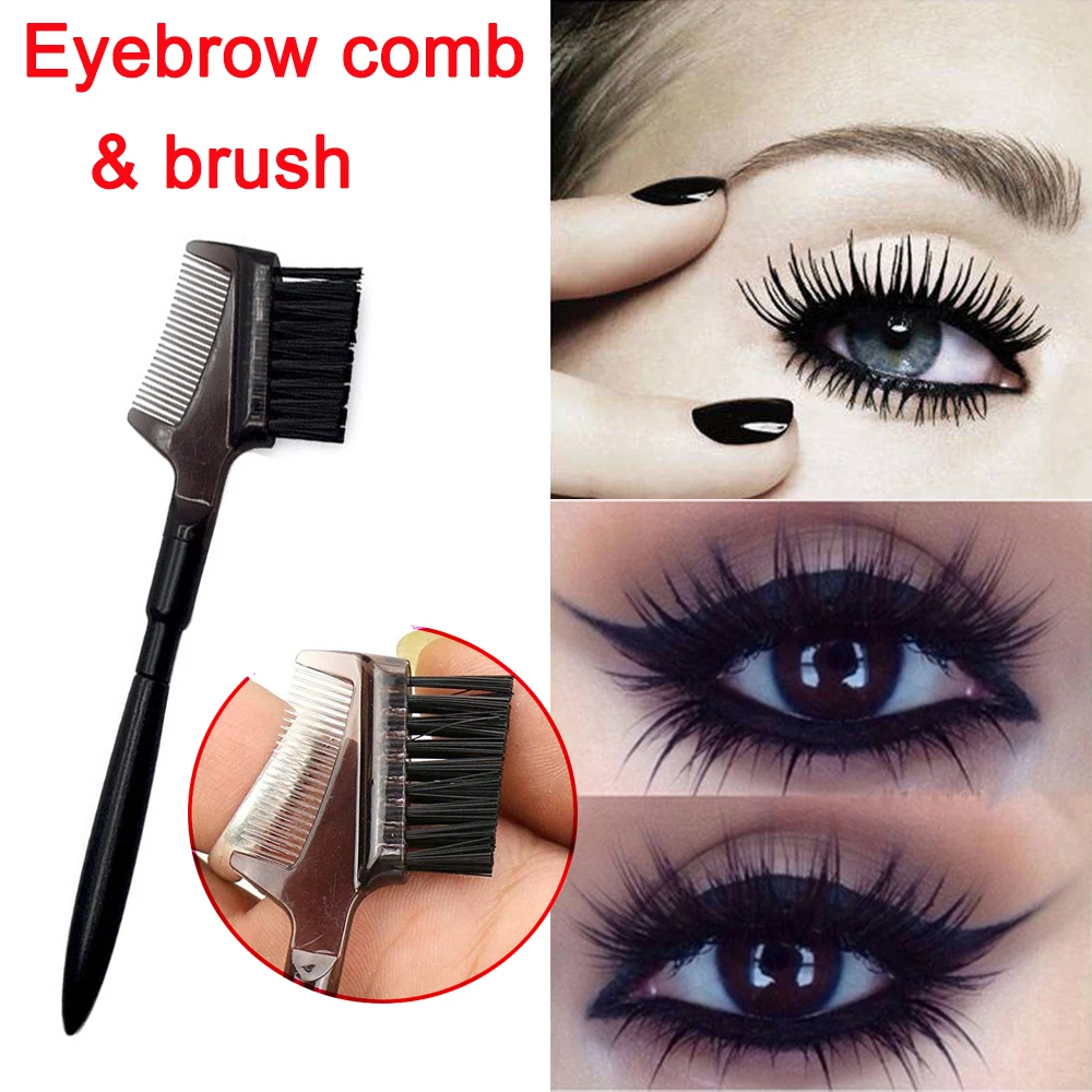 Female Single-head Makeup Tool Smooth Double Side Eyebrow Brush Eyelash Brush Eyebrow Comb