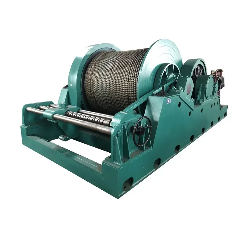 pull  towing winch for sale drum windlass industrial winch cable hoist PLC control lifting