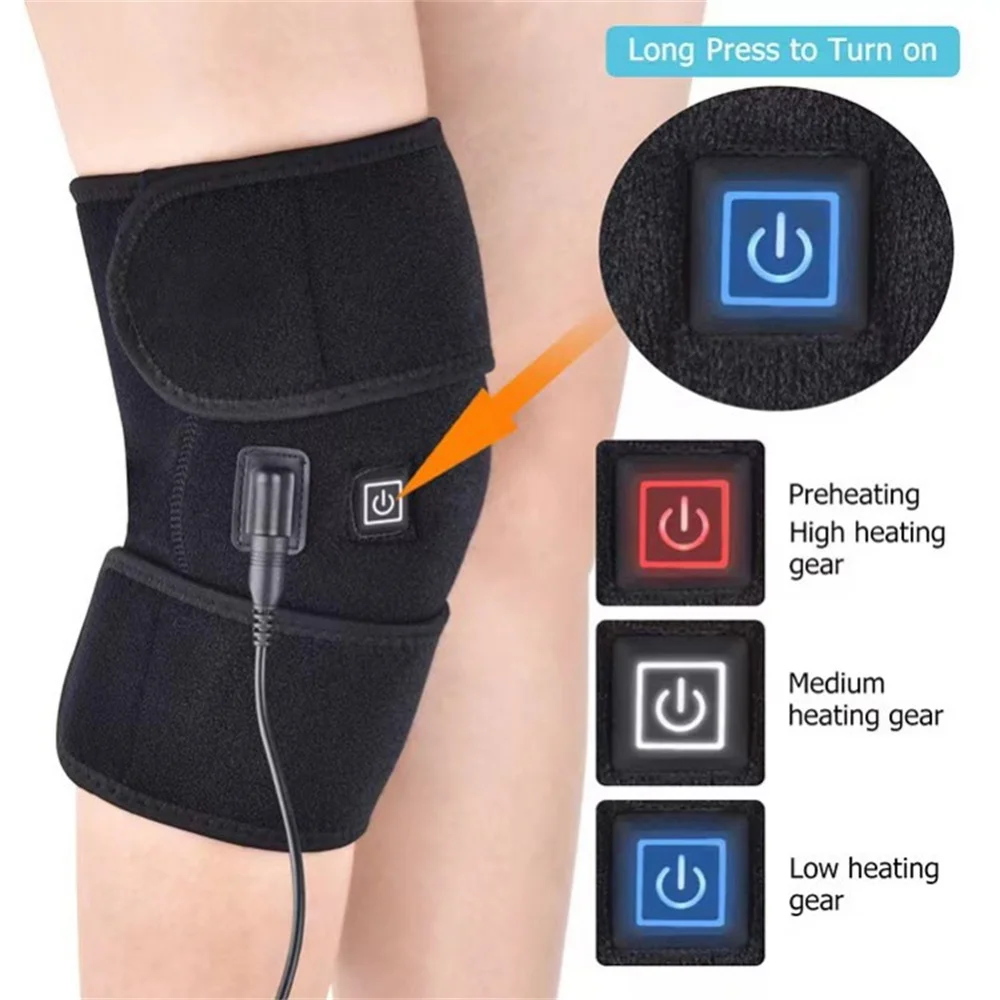 Heated Knee Brace Wrap Heating Pads for Knee Fast Heating Electric Heat Pad 3 Adjustable Suitable for both men and women