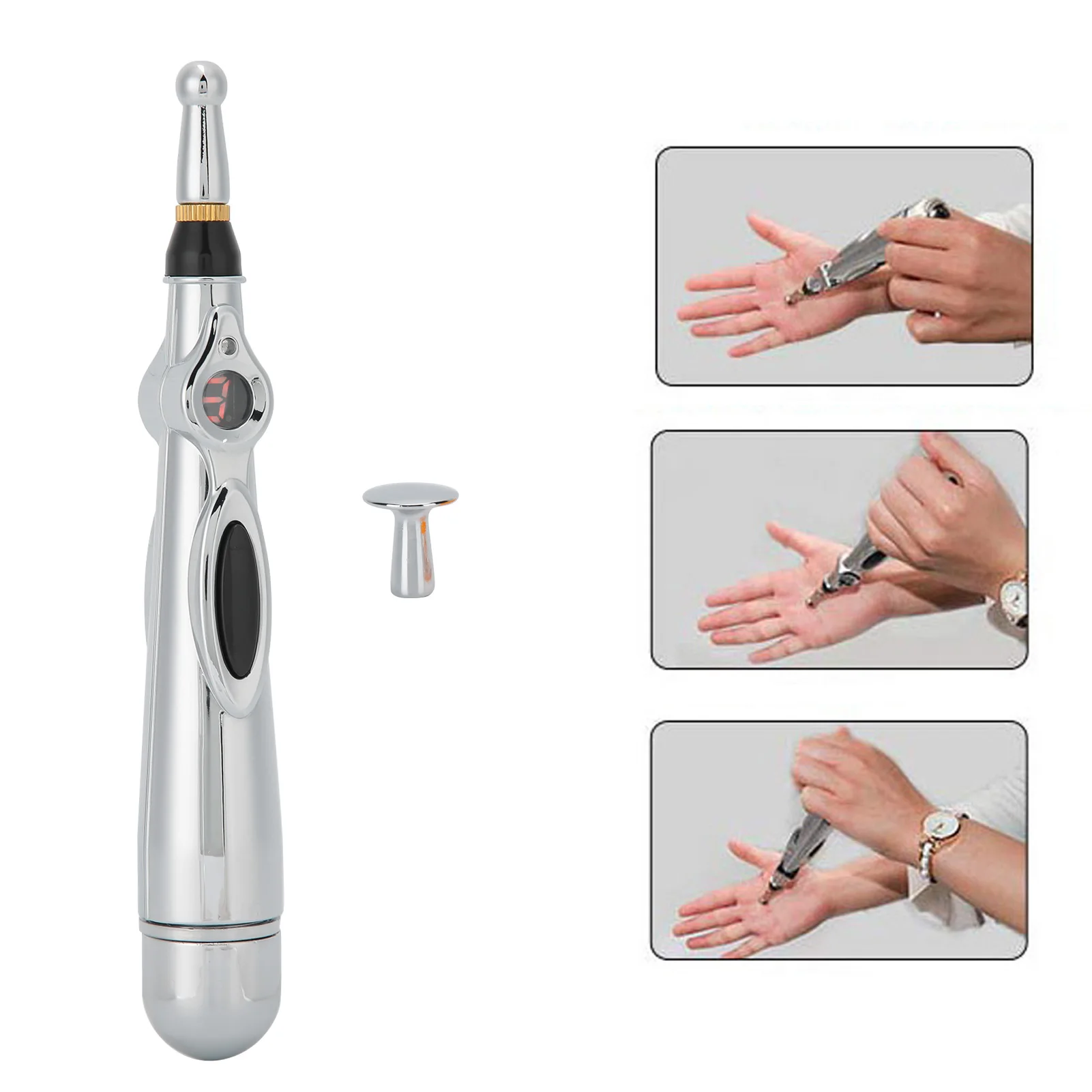 

Electric Acupuncture Pen ABS Pain Relief Acupoint Stimulation Meridians Therapy Massage Pen