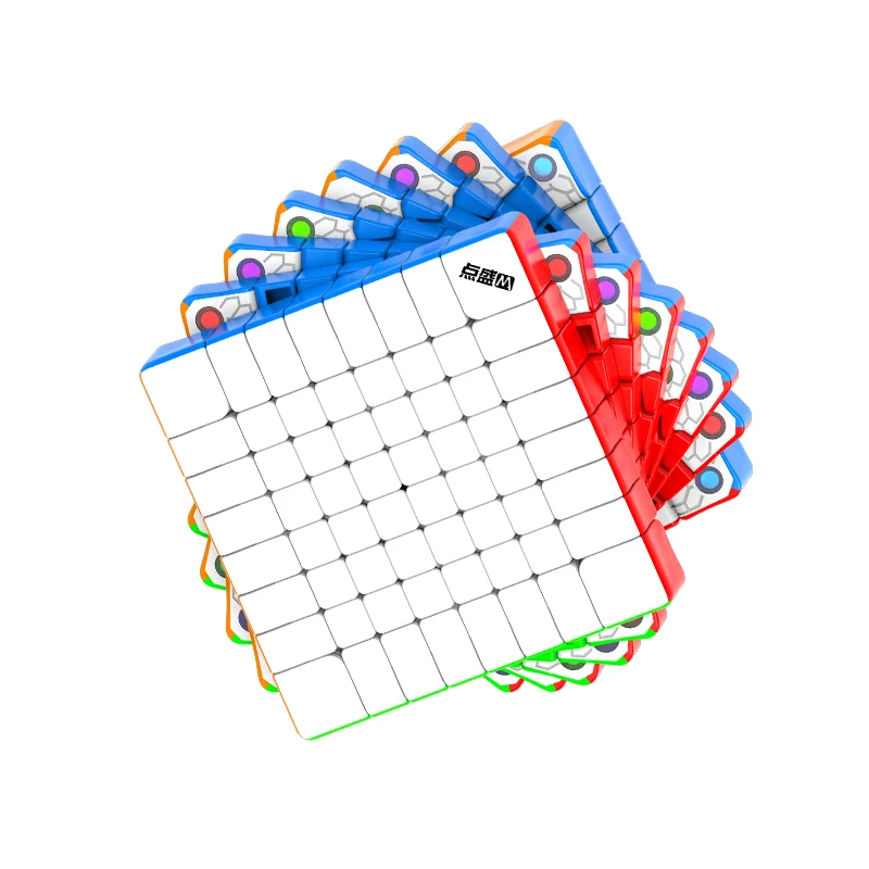 DianSheng ギャラクシー 8 メートルボールコア磁気マジックキューブ 8 × 8 磁気ステッカーレススピードキューブプロフェッショナルパズルおもちゃ子供のギフト