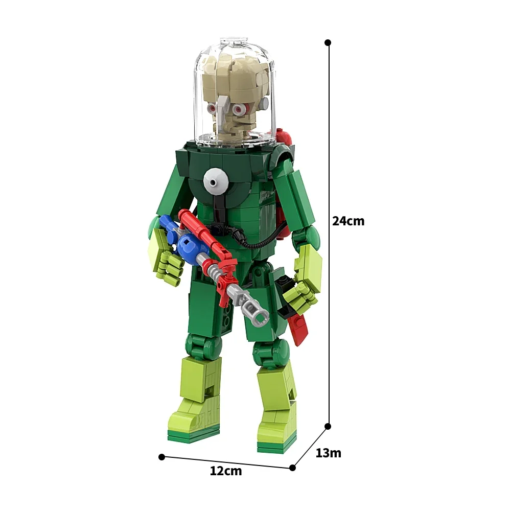 Moc figuras alienígenas marcianas blocos de construção criativo diy modelo tijolos montagem guarda soldado brinquedos conjunto aniversário para crianças adulto presente