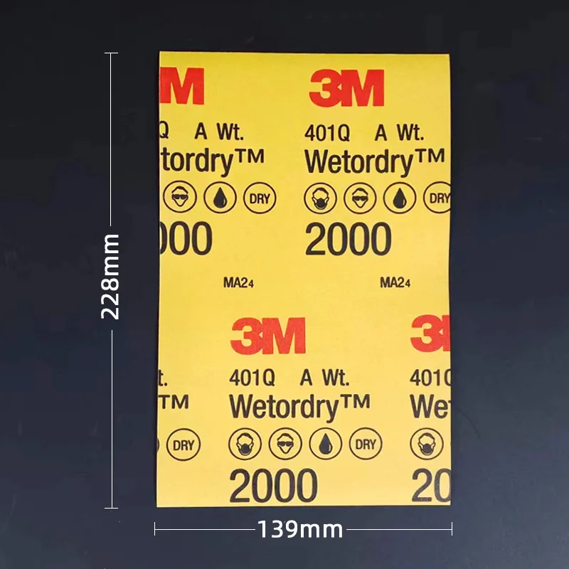 Красивая наждачная бумага 3M40 1q P2000, сетчатая полировальная наждачная бумага, автоматическая полировка, полировка воды, наждачная бумага, песок