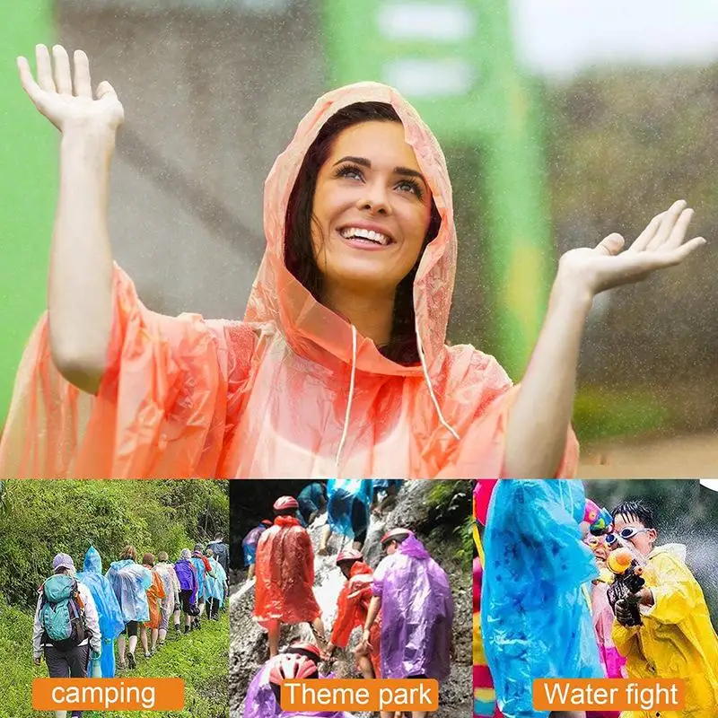 Colorful Mini Portable Raincoat Ball Thickened Disposable Waterproof Emergency Adults Rain Ponchos Cape Keyring