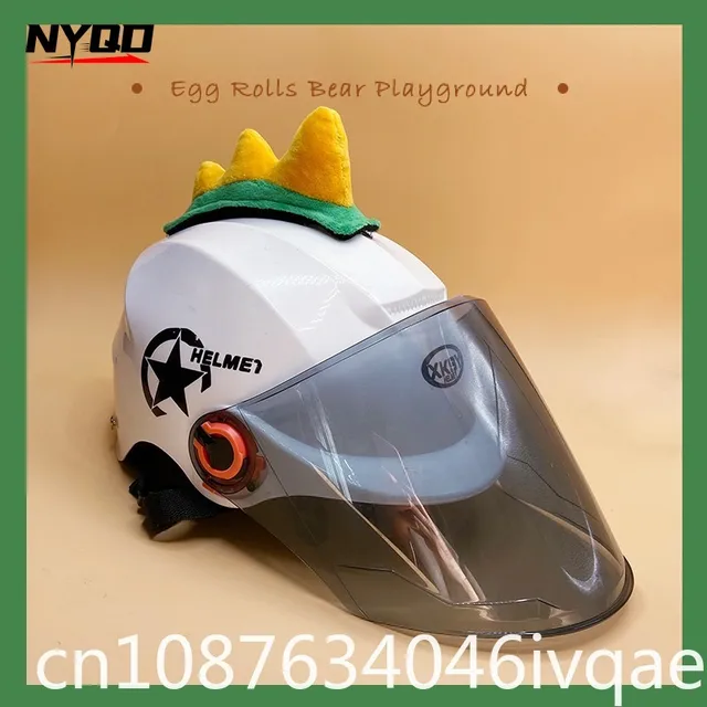 Motocyklowy kask narciarski Ozdobne uszy Oryginalne kreatywne urocze kreskówkowe rogi Dekoracja uniwersalna