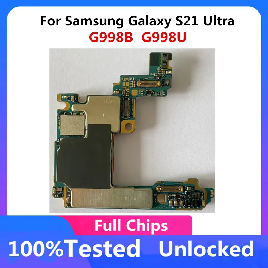 High-Quality Motherboard For Samsung Galaxy S21 Ultra, Full Chips, 128Gb.