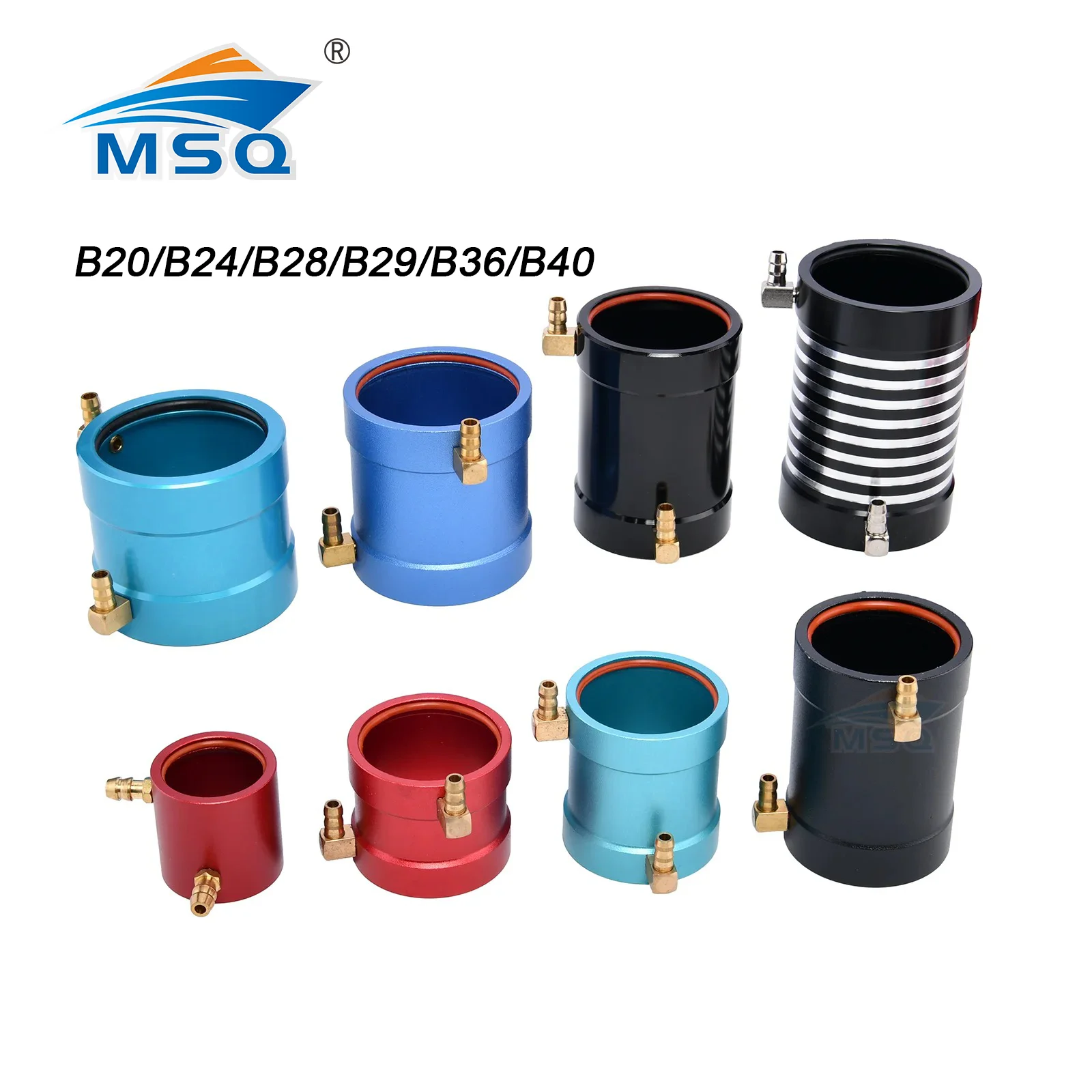 

CNC Aluminum Alloy Water Cooled Jacket Water-Cooling Tube Cover OD B20 B28 B36 B40 for Motor 2040 2848 3660 4060 RC Boat Motor