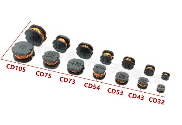 10 قطعة CD127/105/104/75/74/54/43/32 5D28/4D28/3D16 0650 0630 0520 1040 5040 1265 3.3/2.2/4.7/6.8/10/15/33/47/68/100uh/مغ