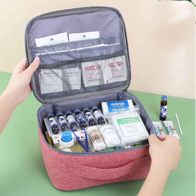 Home First Aid Kit Large Capacity Medicine Storage Bag  Portable Travel Medicine Box Survival Bag Emergency Bag For Car Camping