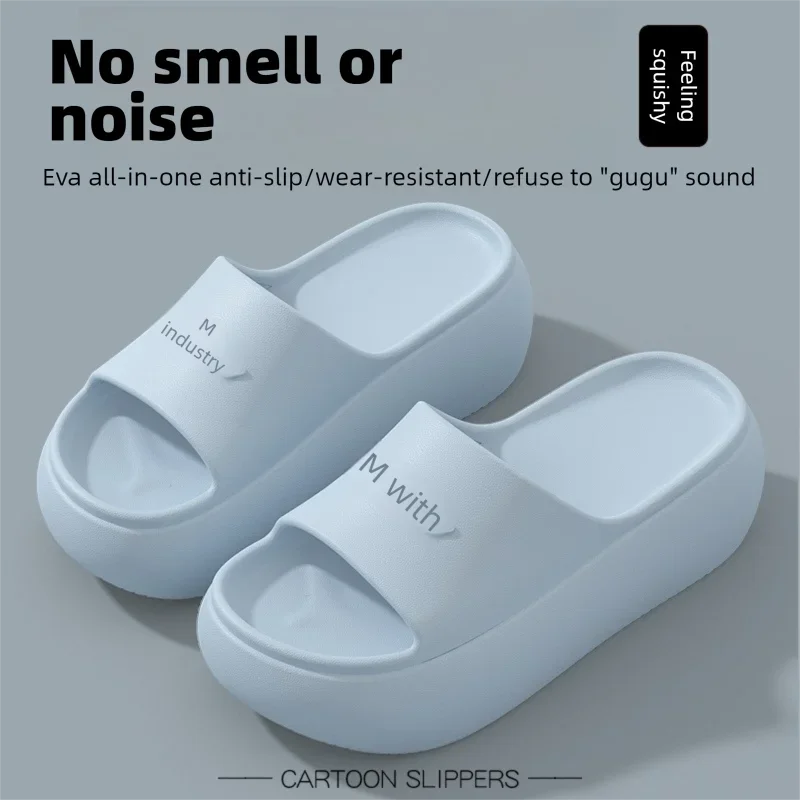 Fashion Summer Eva Slippers Summer Women Thick Soles Non-slip Home Indoor Outdoor Couple Slippers Bath Flip Flops